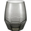 Kwdrx Six-Facet Base Stemless Wine Glass 16 oz Smoke Gray - Product view