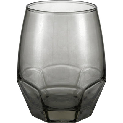 Kwdrx Six-Facet Base Stemless Wine Glass 16 oz Smoke Gray - Product view