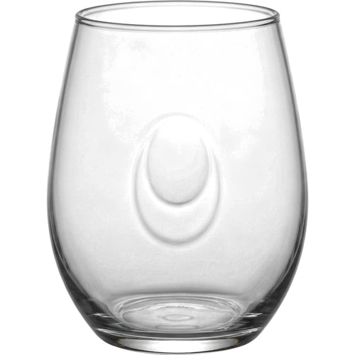 Kwdrx Thumb-Indent Stemless Wine Glass 17 oz Clear - Product view